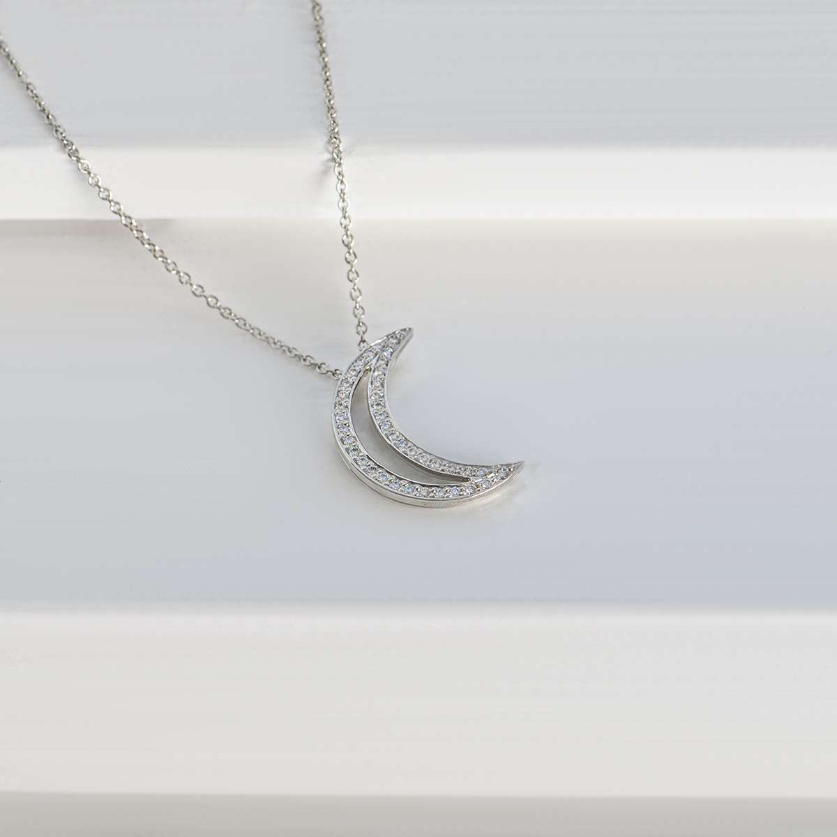 crescent moon necklace tiffany